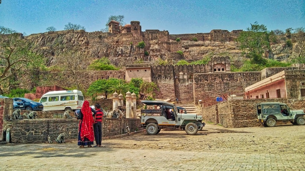 Historic Ranthambhore Fort overlooking the surrounding landscape